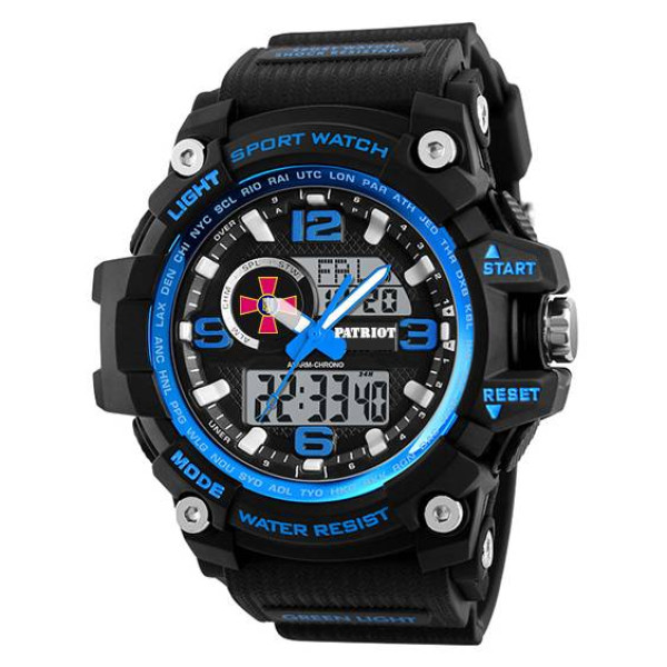 Часы наручные Patriot 012BUBKSU ВСУ Черные с синим + Коробка фото 3