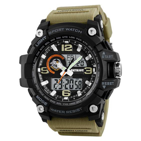 Часы наручные Patriot 012BKKHSSO ССО Черные из хаки + Коробка фото 3