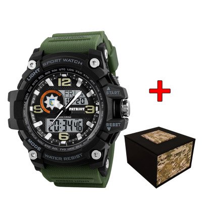 Patriot 012AGPO Полиция Черные с зеленым + Коробка.