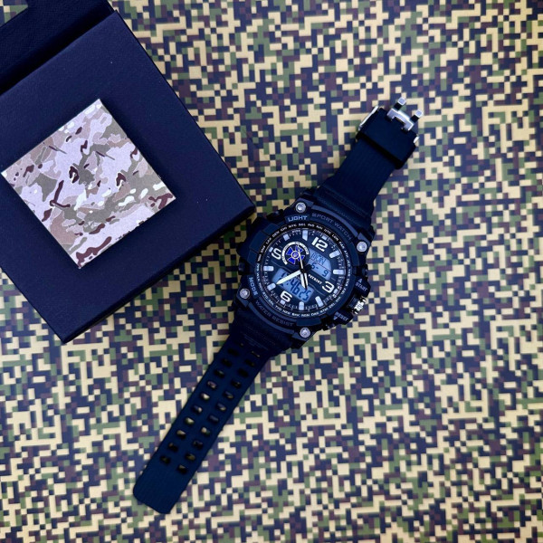 Часы наручные Patriot 012BKSBU СБУ Черные + Коробка. фото 3