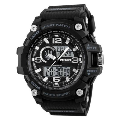 Patriot 012BKUASI Тризуб серебро Черные + Коробка.