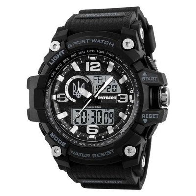 Patriot 012BKUASI Тризуб серебро Черные + Коробка.