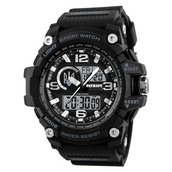 Часы наручные Patriot 012BKUASI Тризуб серебро Черные + Коробка. фото 7