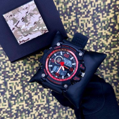 Patriot 012BKRDUAGD Трезубец золото Черные с красным + Коробка