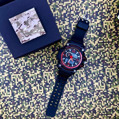 Patriot 012BKRDUAGD Трезубец золото Черные с красным + Коробка