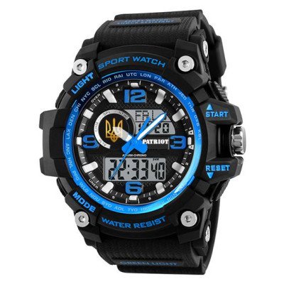 Patriot 012BUBKUAGD Тризуб золото Черные с синим + Коробка