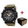 Годинник наручний Patriot 012BKKH Ваше лого Чорні з хакі + Коробка фото 2