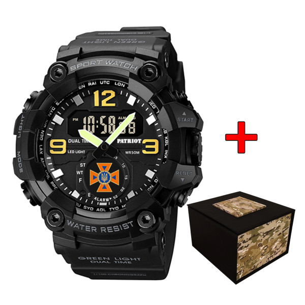 Годинник наручний Patriot 003BKDSNS ДСНС Чорні + Коробка. фото 1