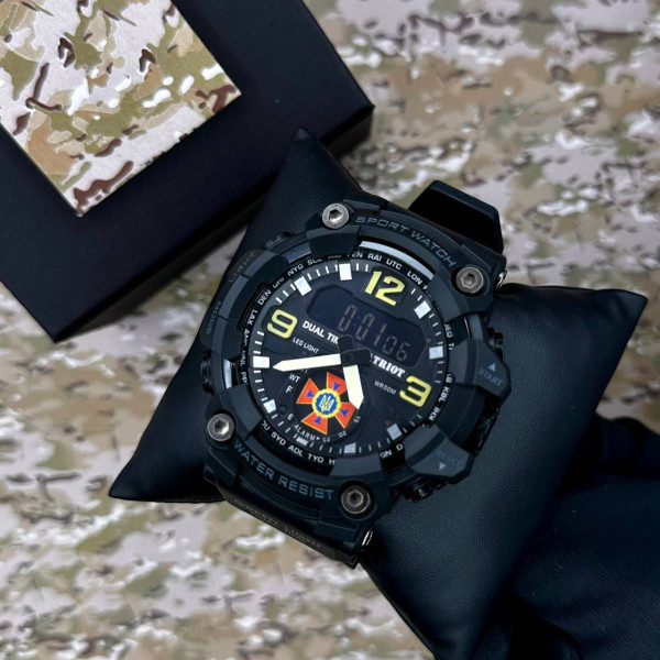 Годинник наручний Patriot 003BKDSNS ДСНС Чорні + Коробка. фото 4