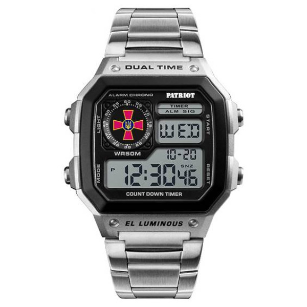 Годинник наручний Patriot 011BKSU ЗСУ Срібло + Коробка. фото 7