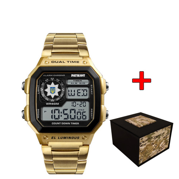 Годинник наручний Patriot 011YGPO Поліція Золото + Коробка фото 1