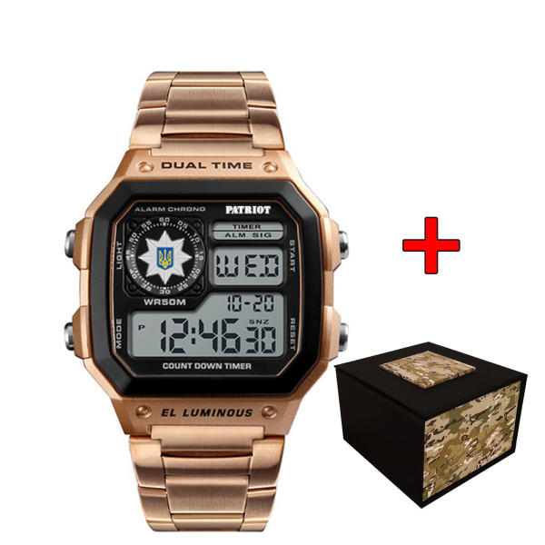 Часы наручные Patriot 011RGPO Полиция Розовое Золото + Коробка фото 1