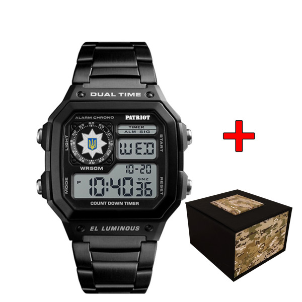 Часы наручные Patriot 011SIPO Полиция Черные + Коробка фото 1