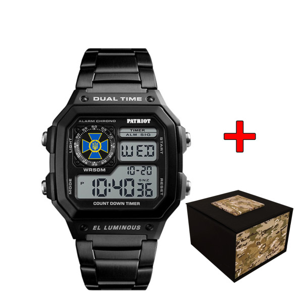 Годинник наручний Patriot 011SISBU СБУ Чорні + Коробка фото 1