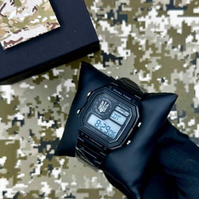 Patriot 011SIUASI Тризуб срібло Чорні + Коробка