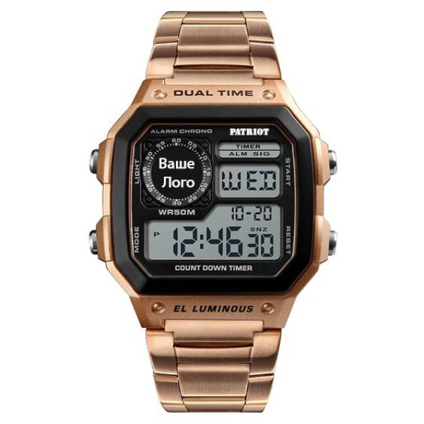 Часы наручные Patriot 011RG Ваше лого Розовое Золото + Коробка фото 3