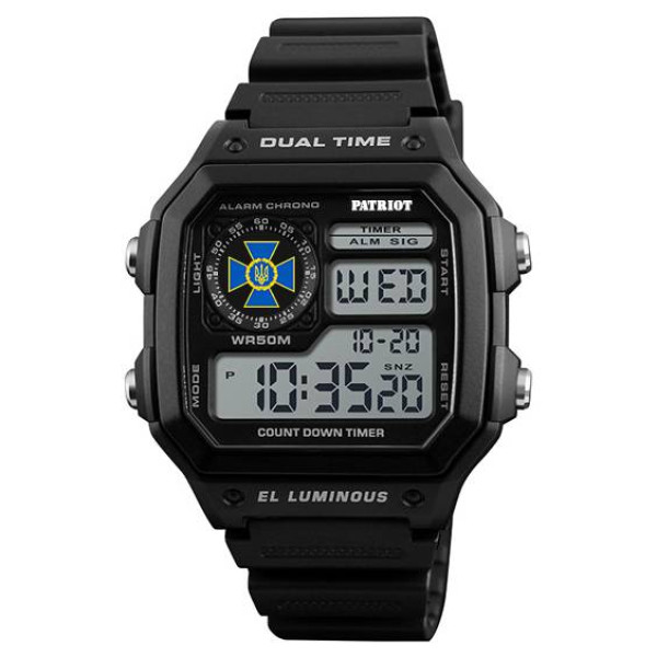Часы наручные Patriot 010BKSBU СБУ Черные + Коробка фото 3