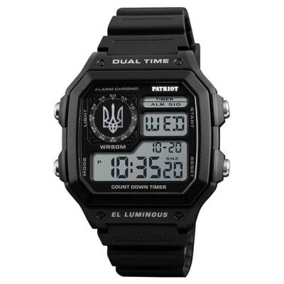 Patriot 010BKUASI Тризуб срібло Чорні + Коробка.