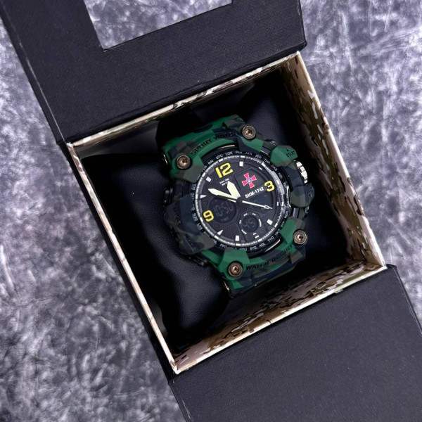 Годинник наручний Patriot 006CMGRSU ЗСУ Зелений камуфляж + Коробка. фото 5