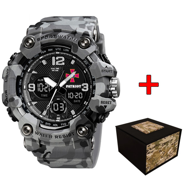 Часы наручные Patriot 006CMGYSU ВСУ Серый камуфляж + Коробка. фото 1