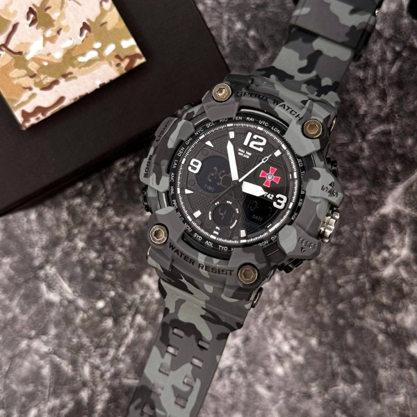 Годинник наручний Patriot 006CMGYSU ЗСУ Сірий камуфляж + Коробка. фото 4