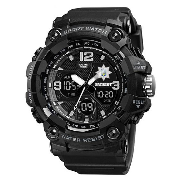 Годинник наручний Patriot 006BKPO Поліція Чорні + Коробка фото 3