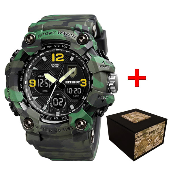 Часы наручные Patriot 006CMGRTRO ТРО Зеленый камуфляж + Коробка фото 1