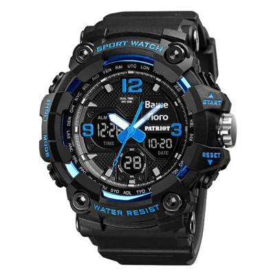 Patriot 006BU Ваше лого Чорні з синім + Коробка