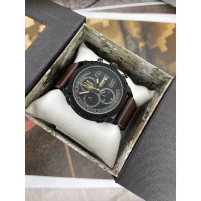 Patriot 016BKBR Тризуб золото Чорні Кор. ремінець + Коробка