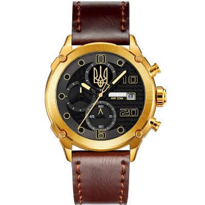 Patriot 016BKGD Трезубец золото Золото-Черные + Коробка