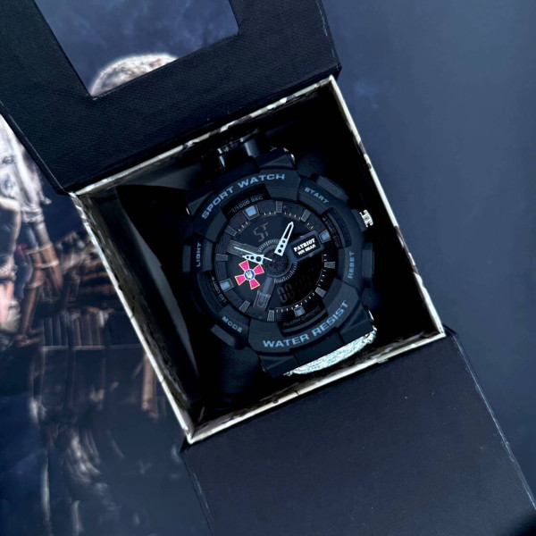 Годинник наручний Patriot 005BKSU ЗСУ Чорні Паракордовий ремінець ACU + Коробка фото 5