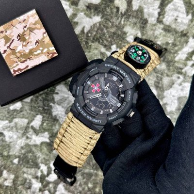 Patriot 005BKSU ЗСУ Чорні Паракордовий ремінець Khaki + Коробка