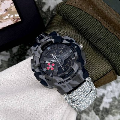 Patriot 005CMGYSU ЗСУ Сірий камуфляж Паракордовий ремінець ACU + Коробка.