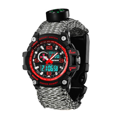 Patriot 012BKRDSU ЗСУ Чорні з червоним Паракордовий ремінець ACU + Коробка