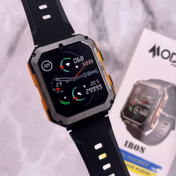 Смарт часы Modfit Iron Black-Orange фото 4