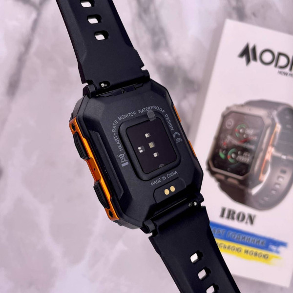 Смарт часы Modfit Iron Black-Orange фото 6