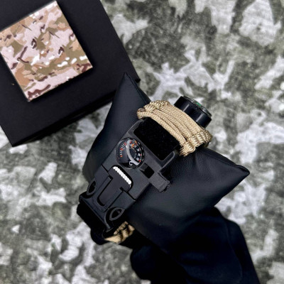 Patriot 005CMGRSU ВСУ Зеленый камуфляж Паракордовый ремешок Khaki + Коробка.