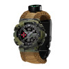 Часы наручные Patriot 005CMGRSU ВСУ Зеленый камуфляж Паракордовый ремешок Khaki + Коробка. фото 7