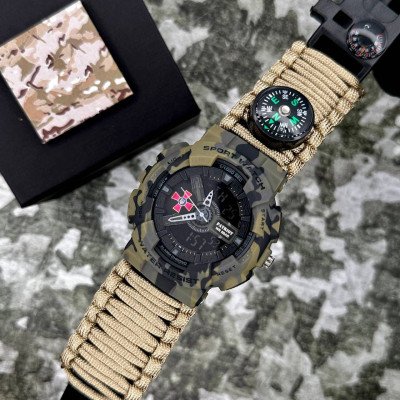 Patriot 005CMGRSU ЗСУ Зелений камуфляж Паракордовий ремінець Khaki + Коробка.