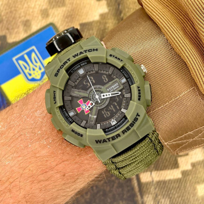 Patriot 005AGSU ВСУ Паракордовый ремешок Army Green + Коробка.