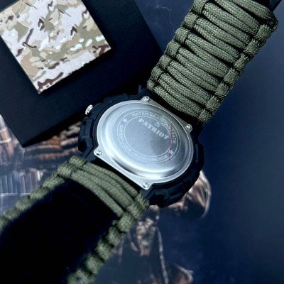 Patriot 005BKSU ЗСУ Чорні Паракордовий ремінець Army Green + Коробка
