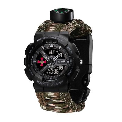 Patriot 005BKSU ВСУ Черные Паракордовый ремешок Camo Green+ Коробка.
