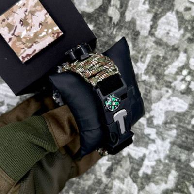 Patriot 005CMGYSU ЗСУ Сірий камуфляж Паракордовий ремінець Camo Green + Коробка.