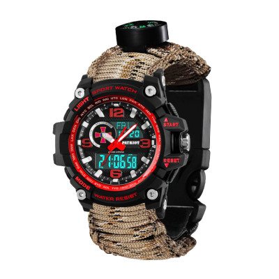 Patriot 012BKRDSU ЗСУ Чорні з червоним Паракордовий ремінець Desert Camo + Коробка