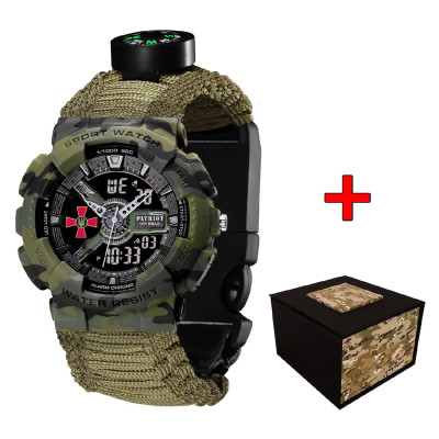 Patriot 005CMGRSU ЗСУ Зелений камуфляж Паракордовий ремінець Army Green + Коробка.