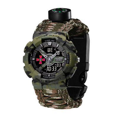 Patriot 005CMGRSU ВСУ Зеленый камуфляж Паракордовый ремешок Camo Green + Коробка.