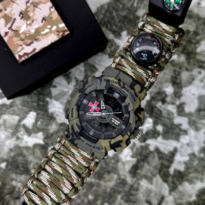 Patriot 005CMGRSU ВСУ Зеленый камуфляж Паракордовый ремешок Camo Green + Коробка.