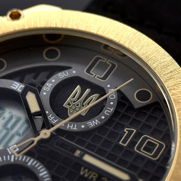 Годинник наручний Patriot 017GDBK Тризуб золото Gold-Black. фото 20
