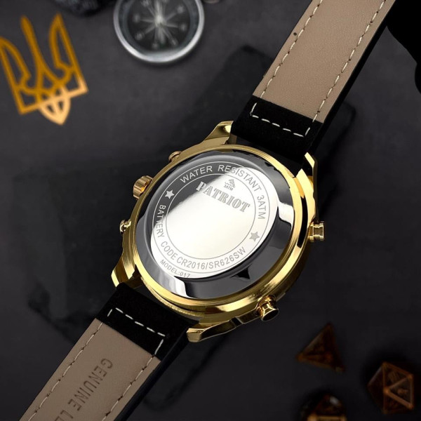 Годинник наручний Patriot 017GDBK Тризуб золото Gold-Black. фото 15