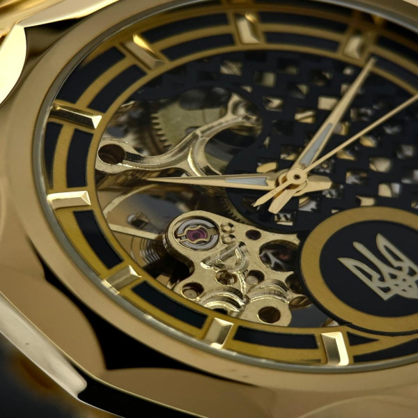 Годинник наручний Patriot 017GDBK Тризуб золото Gold-Black. фото 5